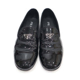 PRADA プラダ トライアングルロゴ スリッポン 2S2974 サイズ8 27cm ブラック パテントレザー メンズ 靴 箱有 H21915