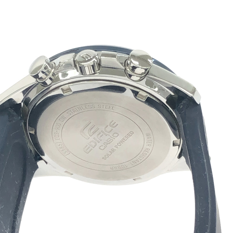 稼働 腕時計 CASIO カシオ EDIFICE EQS-900 クロノグラフ ソーラー 黒系文字盤 取説・箱有 H19430