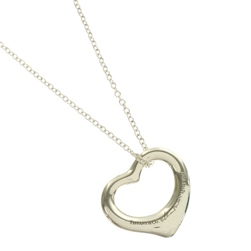 TIFFANY＆Co. ティファニー オープンハート ネックレス 約16mm ペンダント シルバー Ag925 約3.2g アクセサリー 24k1071-1
