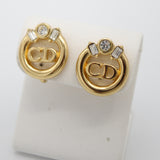 Christian Dior ディオール ネックレス イヤリングセット ラインストーン ゴールドカラー ケース有 26k525-4