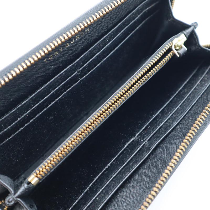 TORY BURCH トリーバーチ 長財布 ラウンドファスナー ブラック yo94