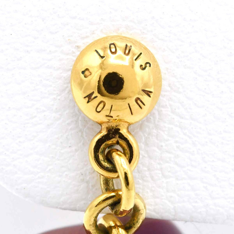 LOUIS VUITTON ルイヴィトン  LV ピアス M66082 アンクルージョン ピンクパープル ハート アクセサリー 箱有 25k803-1