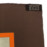 HERMES エルメス カレ90 クリストファーコロンブス シルク スカーフ ブラウン系 グリーン系 H15187