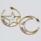 Christian Dior ディオール フープピアス ジャディオール 三日月 スター アクセサリー H9345
