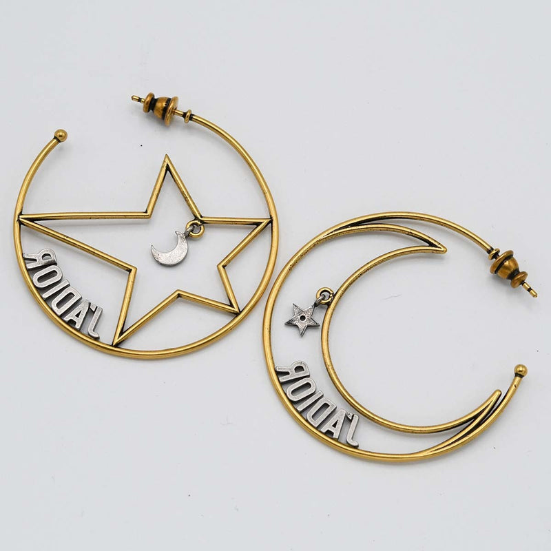 Christian Dior ディオール フープピアス ジャディオール 三日月 スター アクセサリー H9345