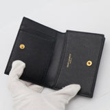 SAINT LAURENT YSL イヴサンローラン カードケース ミニウォレット 財布 ブラック H19384