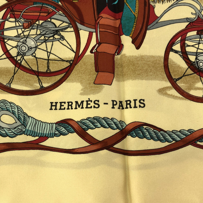 エルメス HERMES スカーフ カレ90 MUSEE 博物館 美術館 ベージュ系 シルク 24k316-3