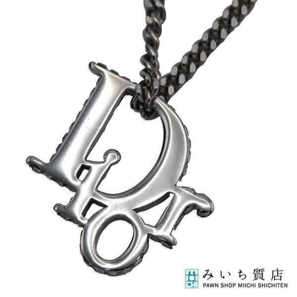 Christian Dior ディオール ネックレス ロゴ シルバーカラー 約15.7g アクセサリー 箱袋有 23s312-3