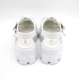 PRADA プラダ モノリス ラバー サンダル トライアングルロゴ ホワイト 36サイズ レディース シューズ 箱あり 25k402-5