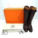 HERMES エルメス ジャンピング ブーツ ロングブーツ ケリー金具 ブラウン サイズ36.5 23.5cm レディース 箱あり H11679