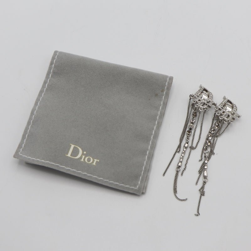 Christian Dior ディオール イヤリング Diorロゴ ラインストーン アクセサリー 袋有 H6928