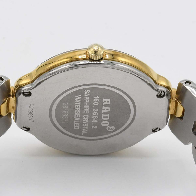 腕時計 稼働 RADO ラドー 160.3664.2 デイト クォーツ シルバー色文字盤 レディース H21056
