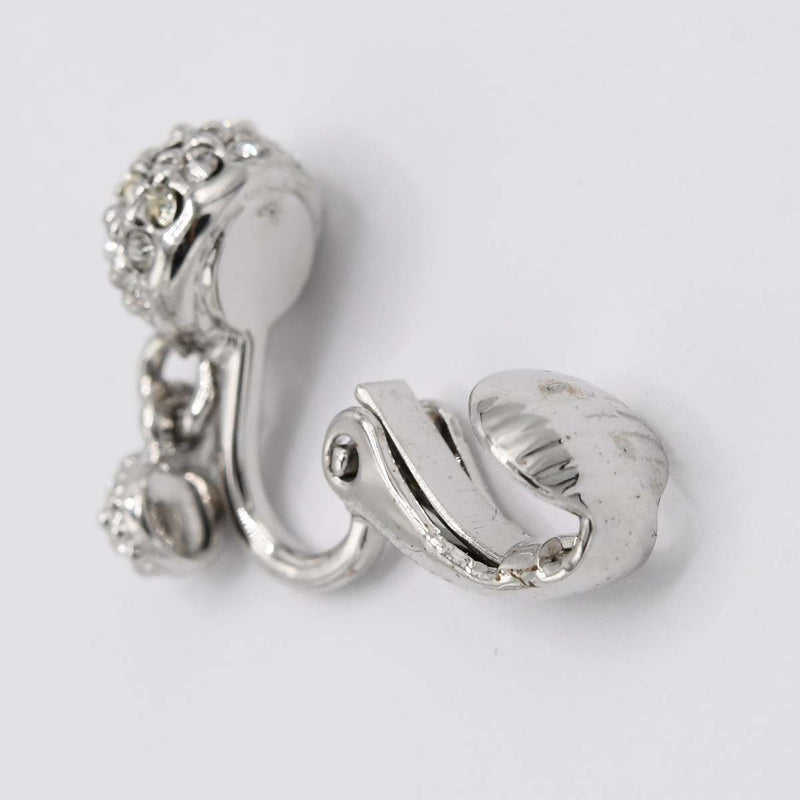 Christian Dior クリスチャンディオール イヤリング ラインストーン シルバーカラー アクセサリー レディース H12294