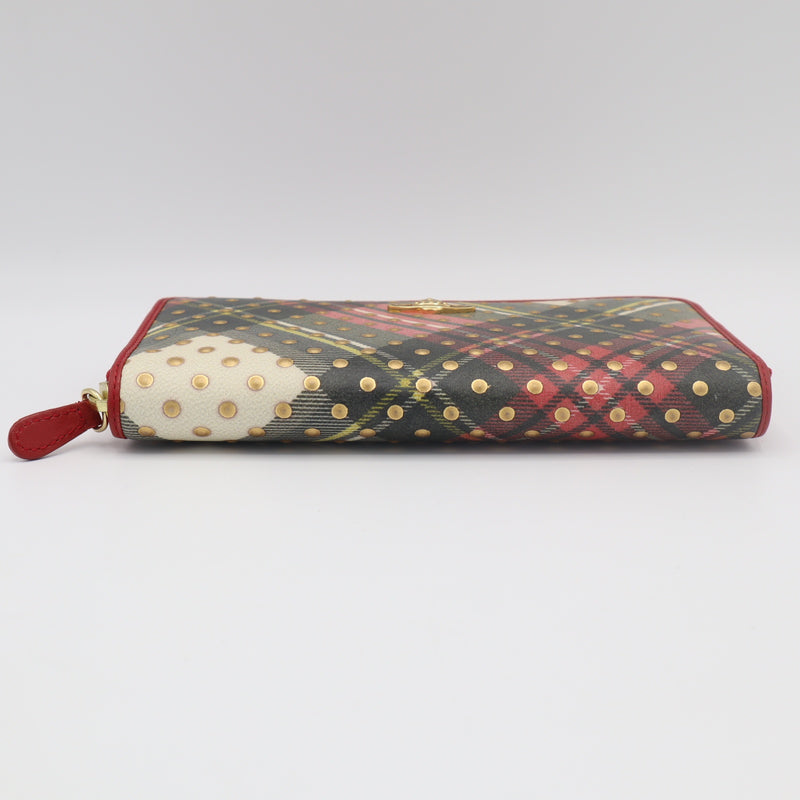 Vivienne Westwood ヴィヴィアンウエストウッド 財布 TARTAN DOTS ラウンドジップ チェック柄 小物 箱有 H19812
