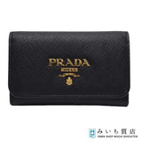 PRADA プラダ キーケース 1PG004 ブラックゴールドカラー 22s365-1