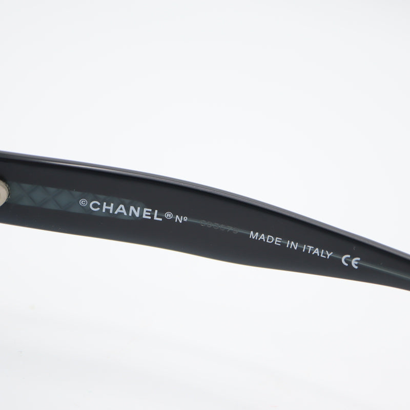 CHANEL シャネル サングラス 5010 C.540/65 マトラッセ 53□19 135 ブラック×ブルー 度なし 箱・ケース有 H20300