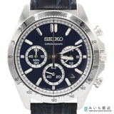 未使用 腕時計 SEIKO セイコー 8T63-00D0 SBTR019 クォーツ クロノグラフ ネイビー文字盤 箱保 25s1142-6