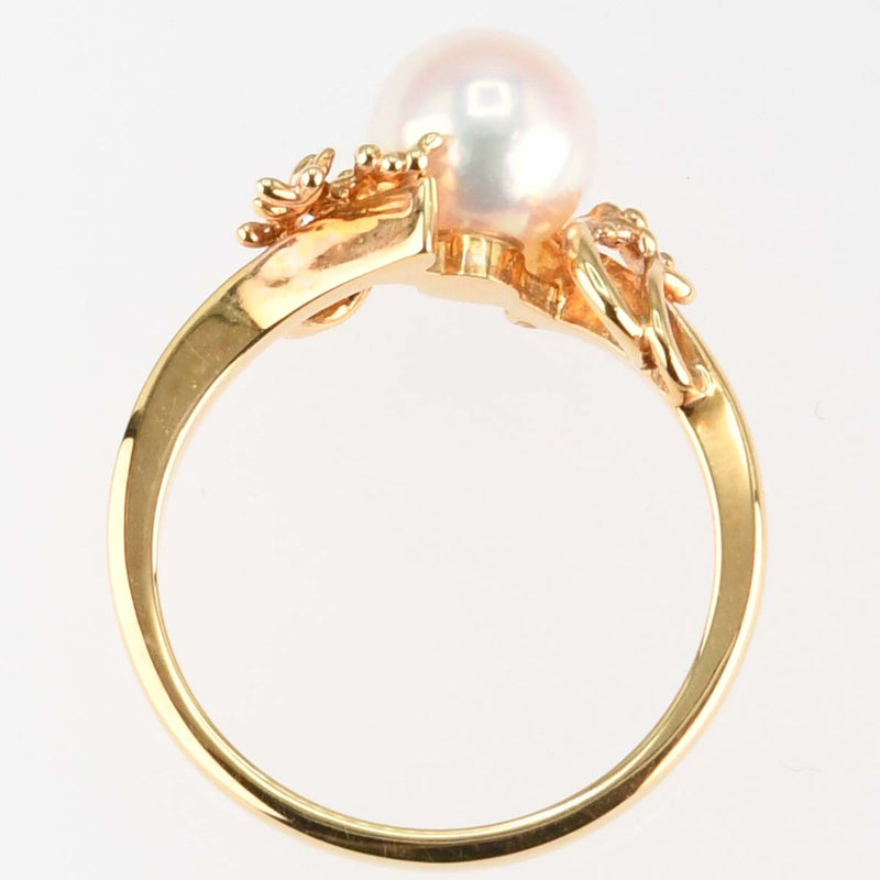 仕上げ済 TASAKI タサキ リング 10.5号 K18 パール 6.8mm 3.5g アクセサリー 30k372-117