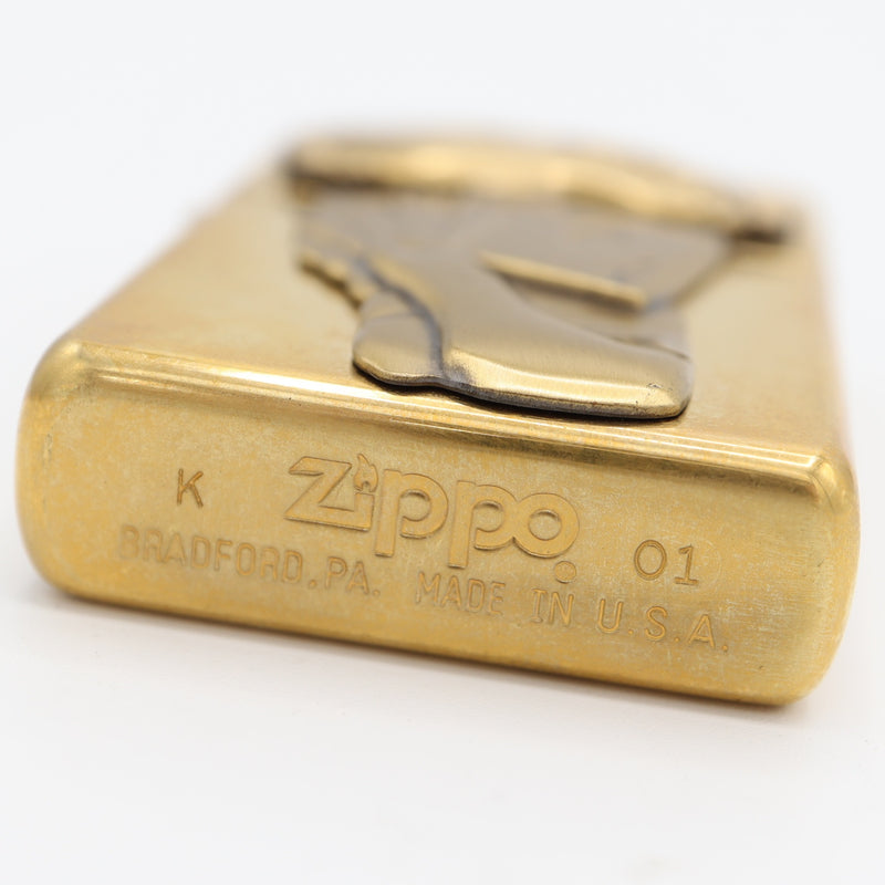 ZIPPO ジッポ オイルライター トランプ フルハウス ポーカー ゴールドカラー 喫煙具 着火未確認 ケース有 ko69