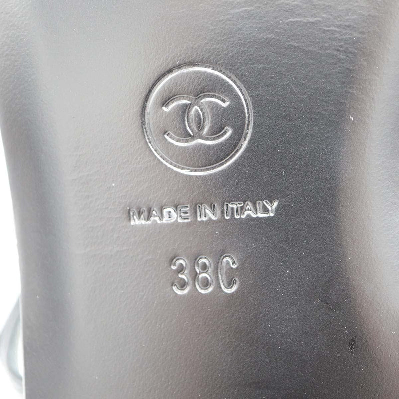 未使用品 CHANEL シャネル ココマーク ラインストーン サンダル G39932 サイズ38 25cm レディース 23k418-9