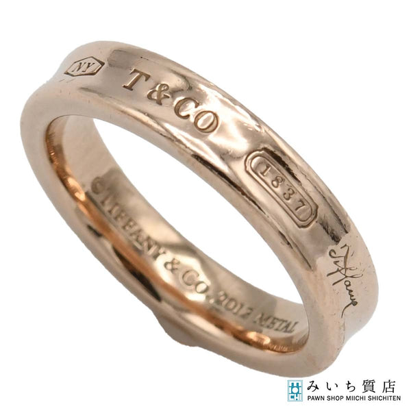 TIFFANY＆Co. ティファニー 1837 ナローリング 指輪 メタル 約4.2g 約10号 アクセサリー レディース ok886