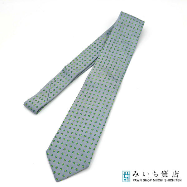 HERMES エルメス ネクタイ 659074T 水色 シルク100％ 服飾小物 21k366-5