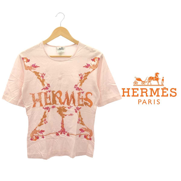 HERMES エルメス アニマル Tシャツ ピンク サイズL レディース トップス H20198