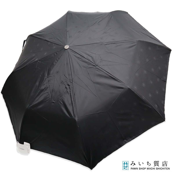 未使用 CHANEL シャネル 折り畳み傘 折りたたみ傘 ココマーク レイングッズ  黒 H19254