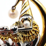MIKIMOTO ミキモト ブローチ ピエロ S刻印 シルバー ゴールドカラー アクセサリー H1368