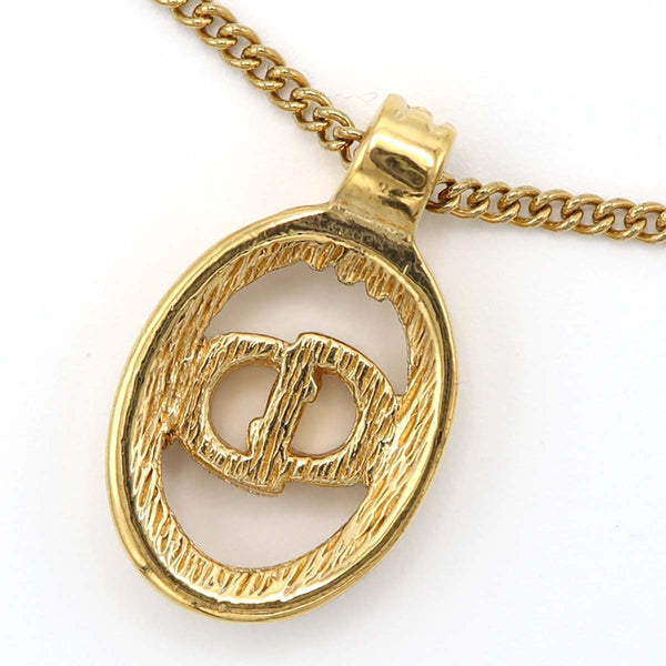 Christian Dior ディオール ネックレス CDロゴ GP ゴールドカラー アクセサリー レディース M1996