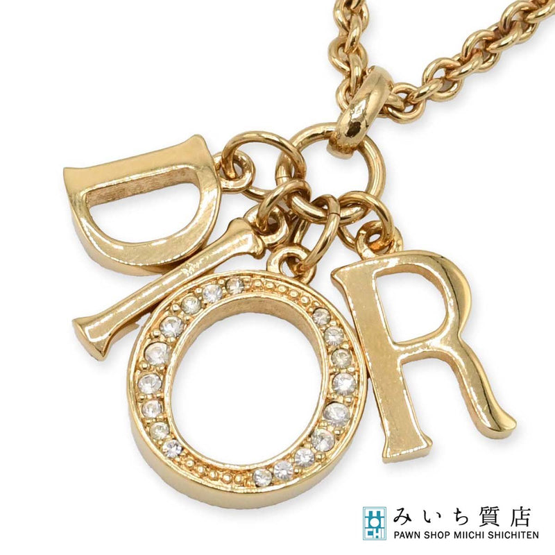 Christian Dior ディオール ネックレス GP ゴールドカラー 約23.5g アクセサリー 箱有 22k213-3