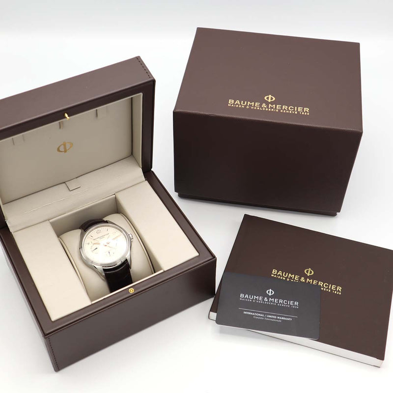 腕時計 稼働 BAUME & MERCIER ボーム&メルシエ クリフトン レトログラード デイト 自動巻き MOA10149 M132