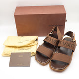 LOUIS VUITTON ルイヴィトン LV MA0031 サンダル ラバーソール 38 1/2 ブラウン系 箱有 yo875