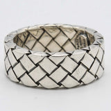 BOTTEGA VENETA ボッテガヴェネタ イントレチャート リング 指輪 925 シルバー 約11号 約8.3g アクセサリー H21893
