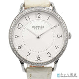 稼働 腕時計 HERMES エルメス スリムドゥエルメス クォーツ CA2.230 白文字盤 2025年2月電池交換済 箱有 H10793
