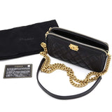 CHANEL シャネル チェーンバッグ キャビアスキン ボーイシャネル ブラック チェーンウォレット 袋ギャラあり H14302