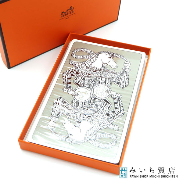 未使用 HERMES エルメス トランプ Les 4 Mondes 4つの世界 ジャンボ カードゲーム H18768