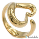 仕上げ済 TIFFANY＆Co. ティファニー オープンハート リング 指輪 18K ゴールド 約4.5号 約7.3g レディース アクセサリー 25k445-2