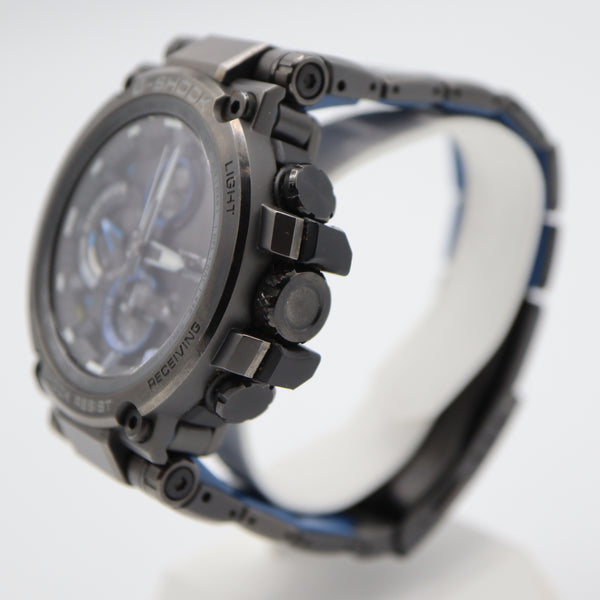 稼働 腕時計 CASIO カシオ 5544 MTG-B1000 SS 電波ソーラー クロノグラフ 黒色文字盤 箱有 k1211