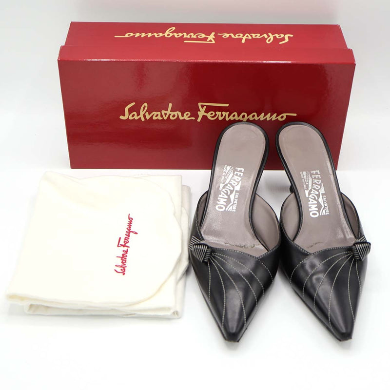 Salvatore Ferragamo フェラガモ ポインテッドトゥ パンプス ミュール 靴 サイズ8C 25cm 箱有 H12688-7