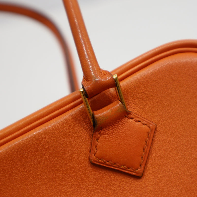 HERMES エルメス ミニプリュム プリュム20 ハンドバッグ 鞄 ◯X刻印 1994年製 オレンジ H20489