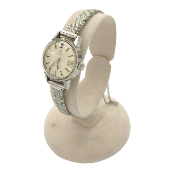 腕時計 稼働 OMEGA オメガ シーマスター 566.002 cal.681 自動巻き シルバー色文字盤 ベルト尾錠社外品 H18843