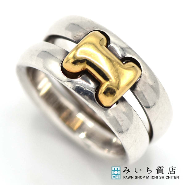 HERMES エルメス リング オランプ 10.5号 サイズ52 YG SV 約9.2g アクセサリー 箱有 H18831
