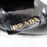 PRADA プラダ バレエシューズ 35 1/2 22.5cm ブラック フラットシューズ レディース 箱有 30k571-7