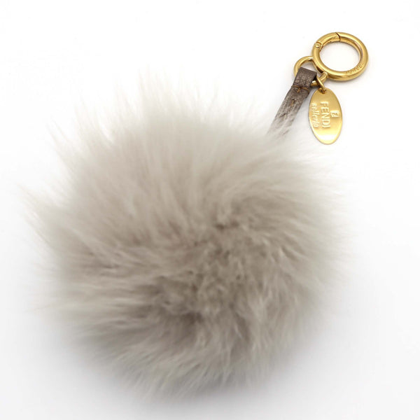 FENDI フェンディ チャーム ポンポンチャーム ファー グレー アクセサリー H17785