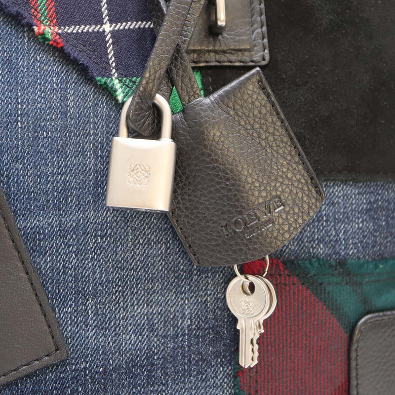 LOEWE JUNYA WATANABE コムデギャルソン コラボ バッグ アマソナ パッチワーク/デニム 335.44.I02 ロエベ 25s127-1