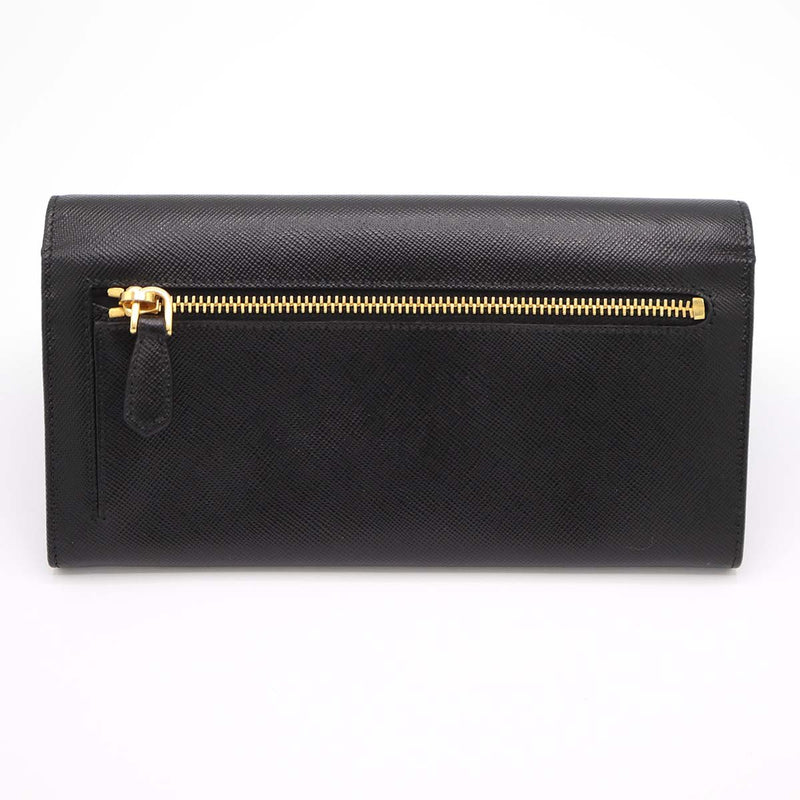 PRADA プラダ 長財布 1M1219 ビジュー ウォレット 黒 ブラック レディース 箱あり ok1180