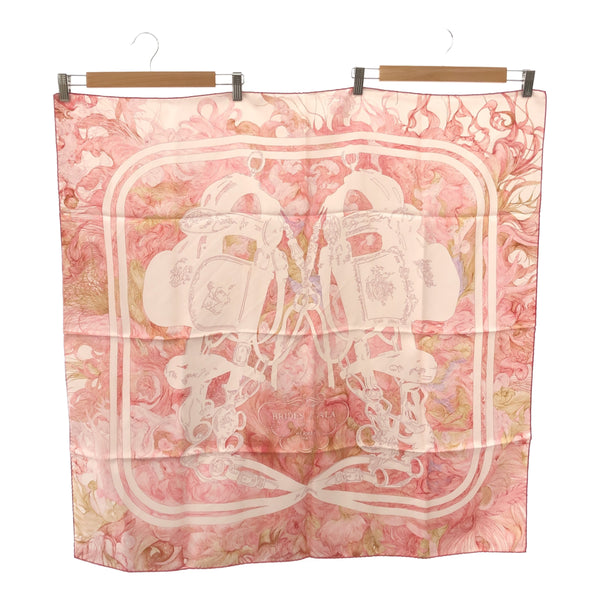 HERMES カレ90 Brides de Gala /ピンク 美品 HERMES エルメス カレ90 BRIDES de GALA ブリッド ドゥ ガラ
