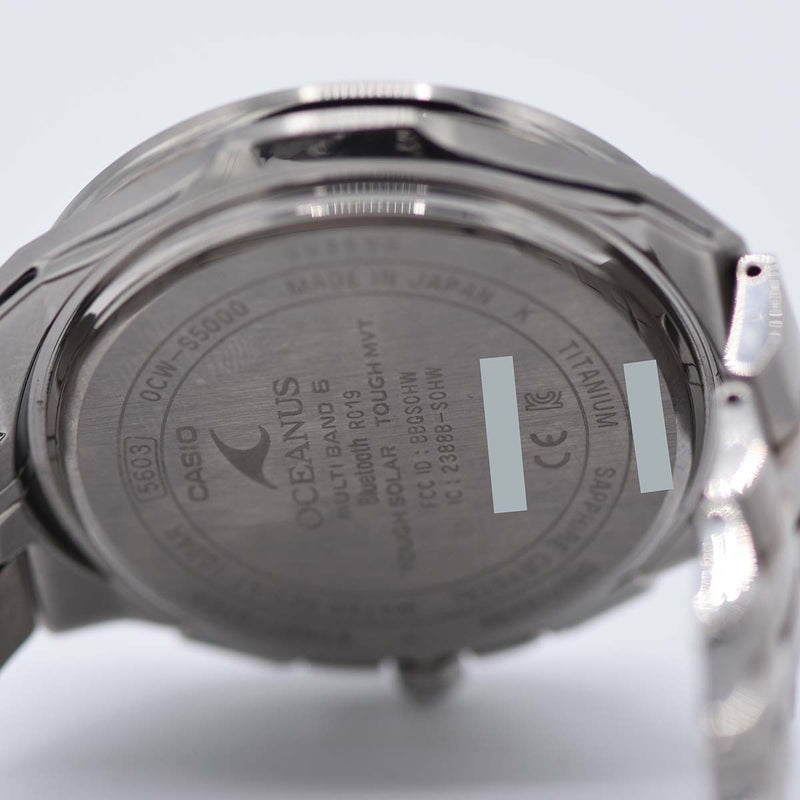腕時計 稼働 CASIO カシオ オシアナス OCW-S5000 ソーラー 電波時計 江戸切子 2000本限定 黒色文字盤 箱有 yo105