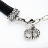 Christian Dior ディオール チョーカー 星 スター ラインストーン CD ベロア アクセサリー ブラック系 レディース 箱有 yo648